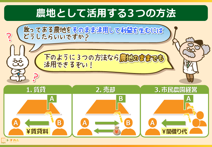 荒廃農地を農地として活用する3つの方法