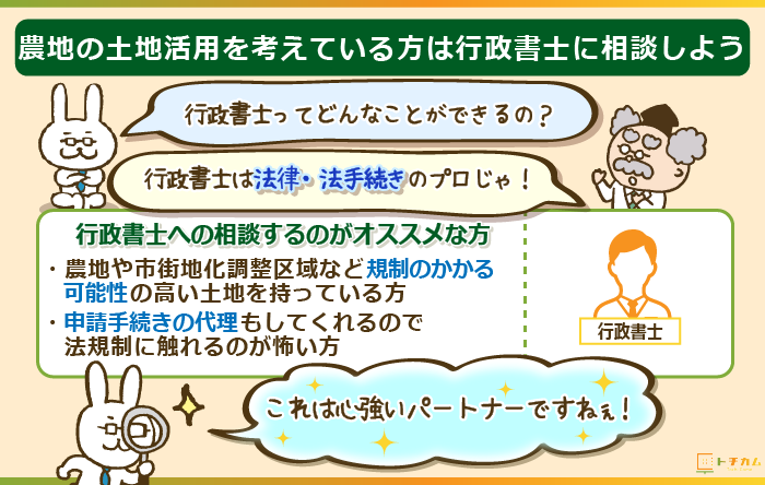 規制の多い土地活用方法を検討する方は行政書士に相談しよう