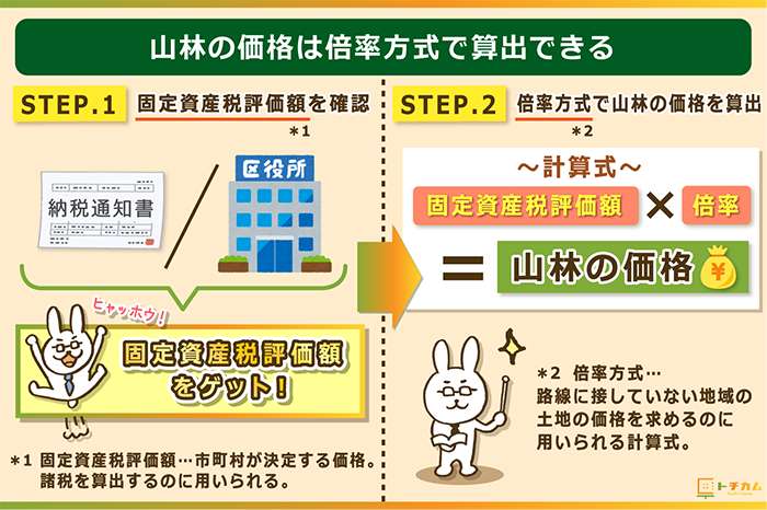 倍率方式なら固定資産税評価額さえわかれば山林価格は算出できる