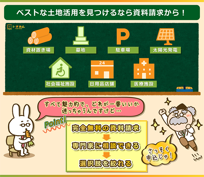 ベストな土地活用を見つけるなら資料請求から