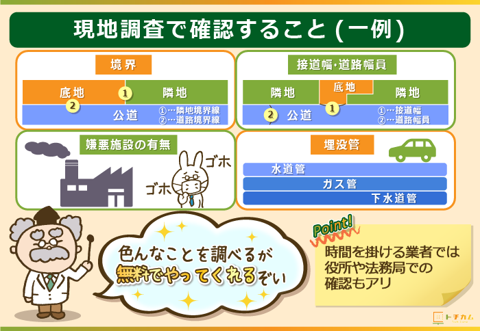 現地調査で確認することの一例