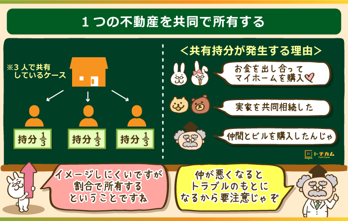 1つの不動産を共同で所有する